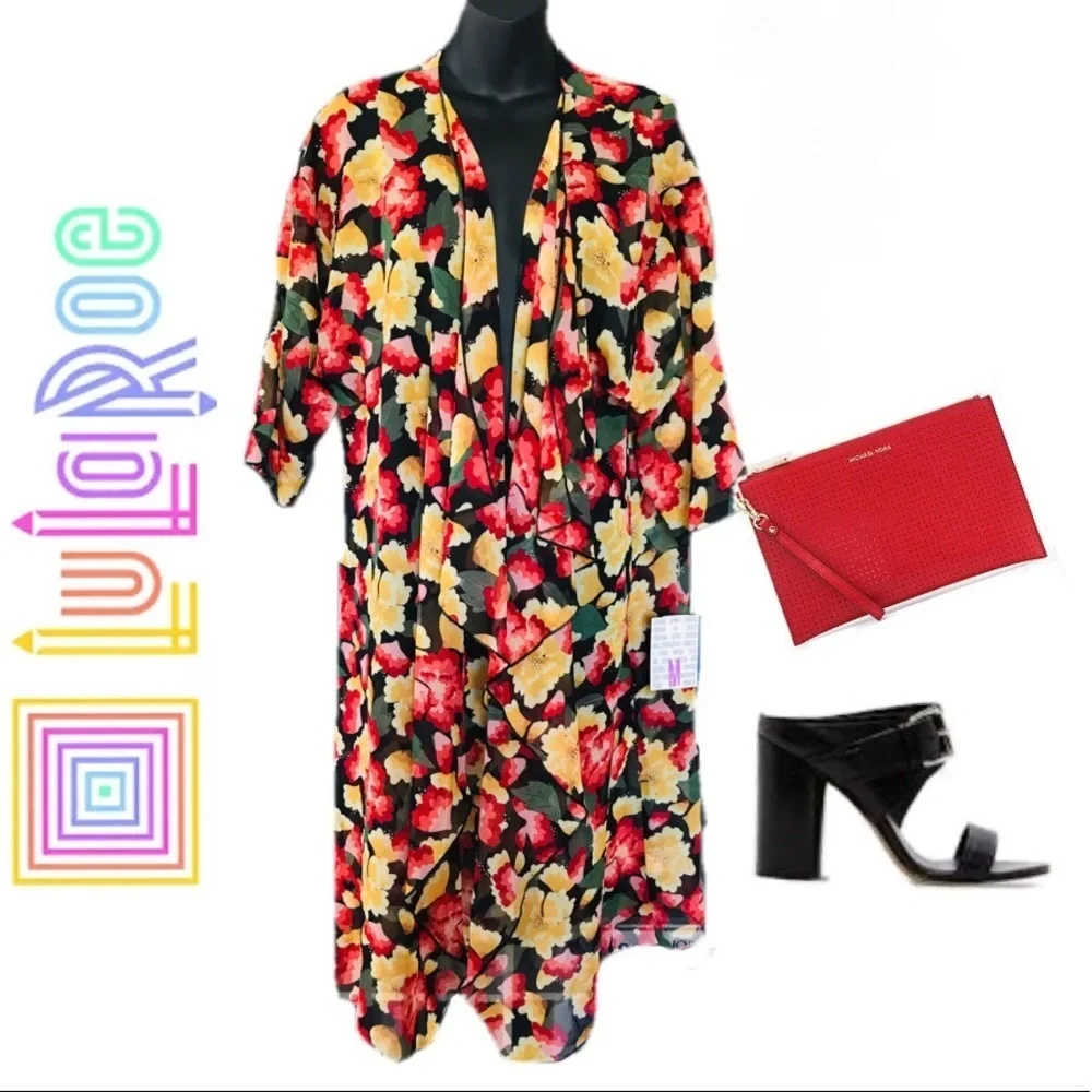 Nwt LuLaRoe Flowered Shirley Kimono